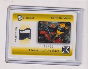2008 PRESS PASS ELEMENT RACE-USED FLAG KEVIN HARVICK 17/50 - Picture 1 of 1