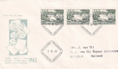 SA25c Finland 1963 Landscape - Forest FDC - Image 1 of 2