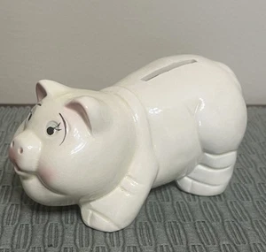 Vintage Ceramic Mid Century Piggy Bank With Stopper 3” - As Is - Picture 1 of 6