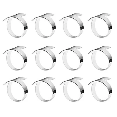 12 Pcs Anneau de , Support de  de Cercle Argent B8R47137 - Imagen 1 de 4