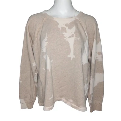 ALLSAINTS Jessi Tie Dye Sudadera Algodón Grande Rosa Cuadrada Boho Talla Mediana Foto 1 de 4