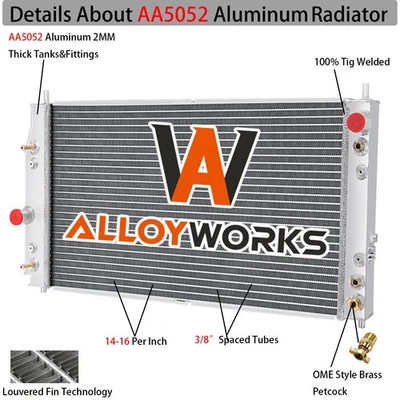 3-Row Radiator Fits 1998-04 Chrysler 300M Concorde Dodge Intrepid 2.7L 3.5L V6 Foto 1 de 4