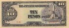 Philippines 10  Pesos  ND. 1943  Block { 14 }  WWII Issue  Circulated Banknote