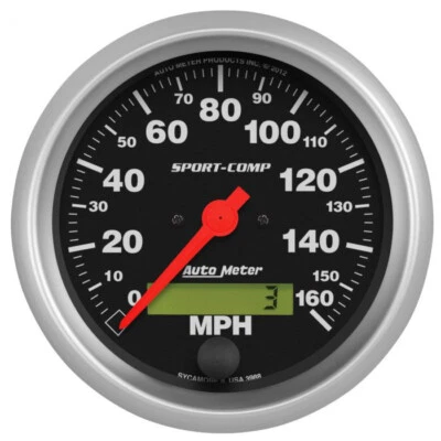 AutoMeter 3988 3-3/8" SPEEDOMETER, 0-160 MPH, ELECTRIC, SPORT-COMP - Image 1 of 3