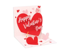 Up With Paper 3D Treasures POP-UP GREETING CARD, Classic Heart - Picture 1 of 2