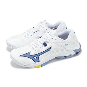 Mizuno Wave Lightning Z8 White Blue Men Volleyball Sports Shoes V1GA2400-97 - Picture 1 of 8