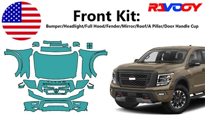 Película de proteção de pintura pré-cortada kit PPF para Nissan Titan Pro-4X Platinum 2020-2024 - Imagem 1 de 4