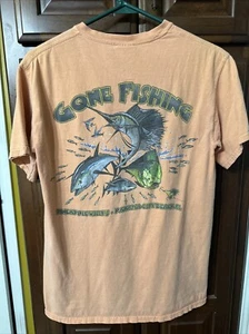 Vtg Pineapple Willy’s Men’s T-Shirt Panama City Beach Florida Small Orange - Picture 1 of 3