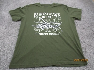Black Hawk UH-66 T Shirt Large Cotton Round Neck Short Sleeve Graphic Tee Green - image 1 of 4