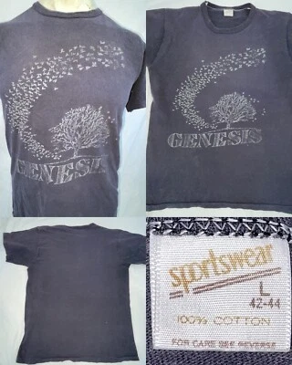 VTG 70S 80S LARGE GENESIS PHIL COLLINS ROCK TOUR CONCERT BAND 1978 SHIRT - Image 1 of 4