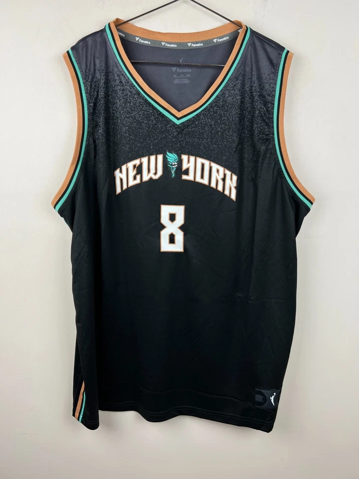Camiseta deportiva 2024 New York Liberty Sabally #8 WNBA Explorer negra 2XL fanáticos unisex Foto 1 de 4