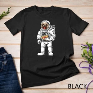 Camiseta Unisex Astronauta Astronomía Pug Perro Pizza Amantes Divertida Linda Galaxia - Imagen 1 de 15