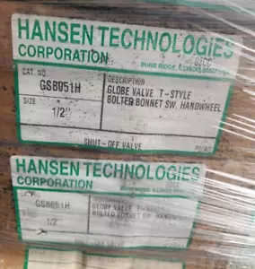 Hansen technologies gsb051h 1/2" Globo di intercettazione valvola bullonata saldatura presa cofano - Foto 1 di 2