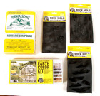 3 Woodland Scenics Rock Molds, Permascene Modeling Compound, Earth Coloring Kit
