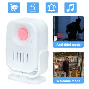 Sensore di movimento PIR wireless rilevatore allarme campanello porta per casa negozio attività - Foto 1 di 17
