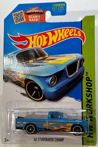 2015 🔥HOT WHEELS🛞 63 STUDEBAKER CHAMP HW WORKSHOP #214/250 BLUE HEAT FLEET - Picture 1 of 5