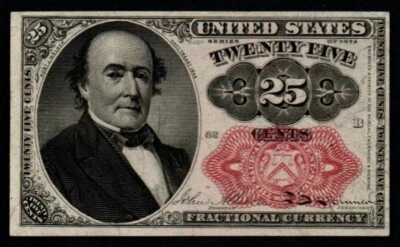5th Issue 25c Robert Walker UNCIRCULATED Fractional Currency! - Image 1 of 2
