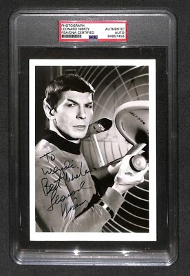 Foto autografiada firmada por Leonard Nimoy "Spock" Star Trek PSA de colección temprana ¡RARA! Foto 1 de 2