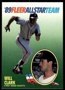 1989 Fleer All-Stars Will Clark San Francisco Giants #3