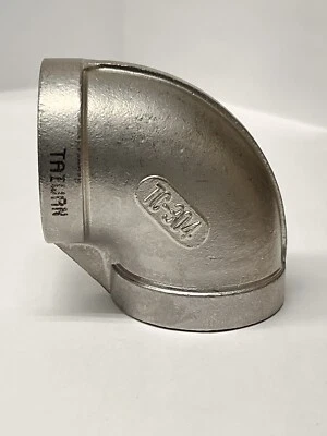 1-1/4" Inch stainless steel 304 90 Degree Elbow NPT Class 150 Heavy Duty 1.25 - Image 1 of 4