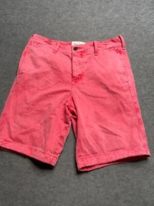 Abercrombie Fitch Shorts Mens Peach Chino Shorts Size 32 - Picture 1 of 12
