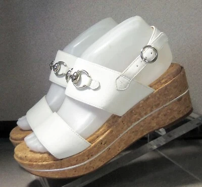 7842549 ZAPATO MUJER GIGI BIT SANDALIA CUÑA CUERO BLANCO 7 M JOHNSTON MURPHY Foto 1 de 4