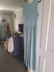 LOVELY SLEEVELESS BLUE/GREEN YOZY CATSUIT 20/22 POCKETS UNWORN - Picture 1 of 8