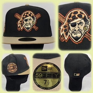 Pittsburgh Pirates New Era 5950 Fitted Hat 7 1/2 3 Rivers Patch Baseball NWT j80 - Picture 1 of 12