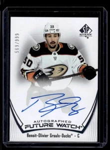 2021-22 SP Authentic Future Watch Autograph Benoit-Olivier Groulx RC Auto - Picture 1 of 2