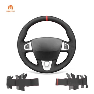 MEWANT Cubierta de volante de cuero genuino para Renault Fluence ZE Megane Scenic - Imagen 1 de 10