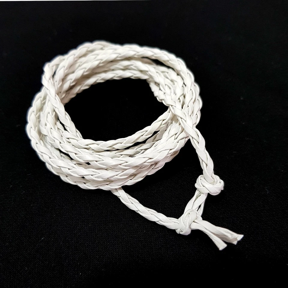 Gürtel Hüftgürtel Bändchen Bandgürtel Taillenband Flechtgürtel weiß 90cm - 160cm - Bild 1 von 1