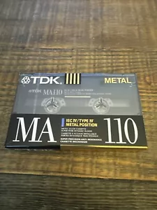 VTG New Sealed TDK MA-110 Metal Bias IEC Type IV Blank Cassette Tape MA110 - Picture 1 of 6