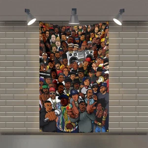 Hip Hop Artists Rapper Legends 2pac Flag Tapestry Wall Art Hanging Banner 3x5Ft - Bild 1 von 15