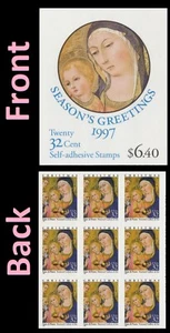 US 3176 Christmas Madonna & Child 32c label block 9 MNH 1997 - Picture 1 of 3