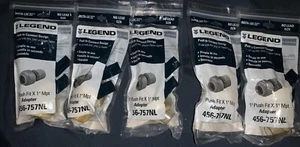 Legend 456757NL No Lead Push Fit 1" X 1" MT ADAPTER Inch Reusable LOT OF 5 - Picture 1 of 3
