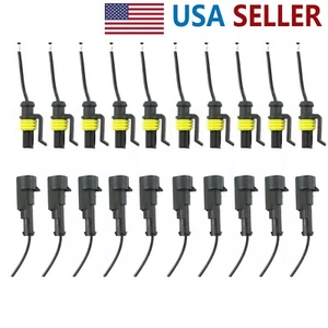 10 Kit 1 Pin Weg Wasserdicht Elektro Auto Motorrad Stecker Stecker mit Kabel - Bild 1 von 1