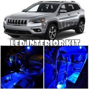 For 2014-2017 Jeep Cherokee SUV LED Light Bulb Xenon Blue Interior Package Kit - Bild 1 von 1