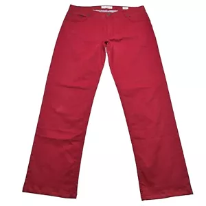 BRAX Pants Men's 36x30 Red Stretch Cooper Fancy Chino Regular Fit Golf - Picture 1 of 14