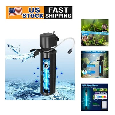 Submersible Aquarium Filter for 40-150 Gallon Tanks with Separate Light Control - Image 1 of 4