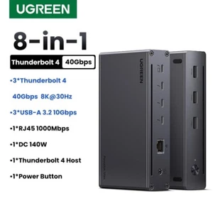 UGREEN Docking Station 8-in-1 Thunderbolt 4 140W 40Gbps Revodok MacBook Laptop - Picture 1 of 7