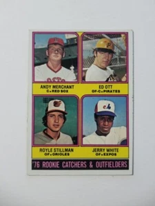 1976 ROOKIE CATCHERS AND OUTFIELDERS 1976 TOPPS BASEBALL CARD #594 OTT WHITE - Picture 1 of 2