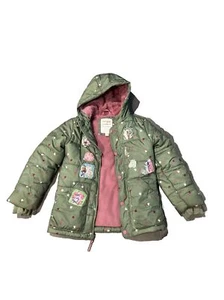 Girls Small (6-6X) Heart Designed Hoodie Jacket Zippered Cat & Jack. Good Shape - Picture 1 of 4