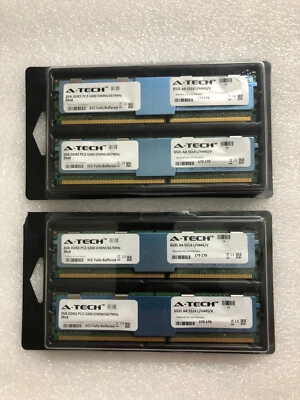 A-TECH 4x2GB=8GB DDR2 PC2-5300 DIMM/667MHz ECC RAM Memory - Image 1 of 2