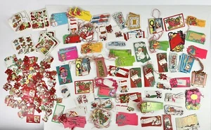 Huge Lot 270+ Vintage 40s 50s 60s Christmas Gummed Seals & Card Gift Tags - Picture 1 of 11