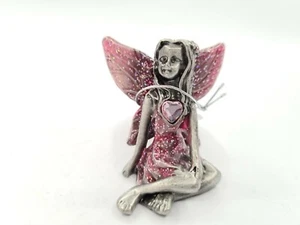 Birthstone Fairy Miniature Figurine, October with Pink Tourmaline made in GB - Picture 1 of 12