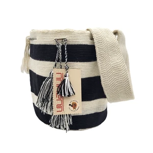 2 COLORS 🇨🇴 Colombian Large Handmade Wayuu Tribe Mochila Bucket Boho Bag - Picture 1 of 11