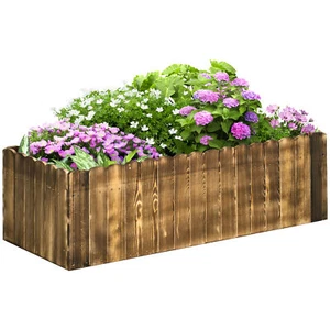 Wooden Raised Garden Flower Bed Vegetable Plant Backyard Elevated Planter Box - Picture 1 of 11