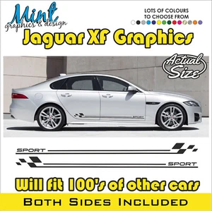 Calcomanías de freno deportivo Jaguar XF XE a rayas laterales R sedán pegatinas gráficos 002 - Imagen 1 de 4