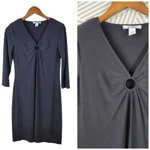 White House Black Market Dress size Small Travel Knit Stretchy Keyhole Career - Picture 1 of 8