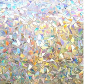 3D Rainbow Window Privacy Film – Static Cling Decorative Sticker 35.4 x 78.7 in - Picture 1 of 2